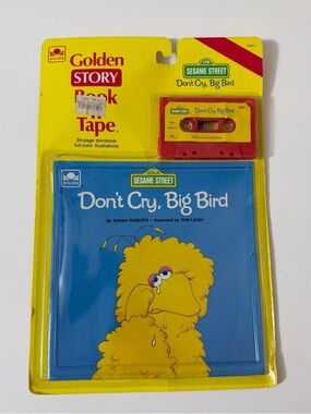 Vintage 1983 Sesame Street Don't Cry, Big Bird - Golden Story Book - Cassette